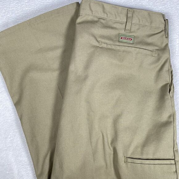 Dickies Loose Fit Double Knee Work‎ Pants 40x29 Beige Wide Leg Skater Y2K Baggy - Picture 1 of 12
